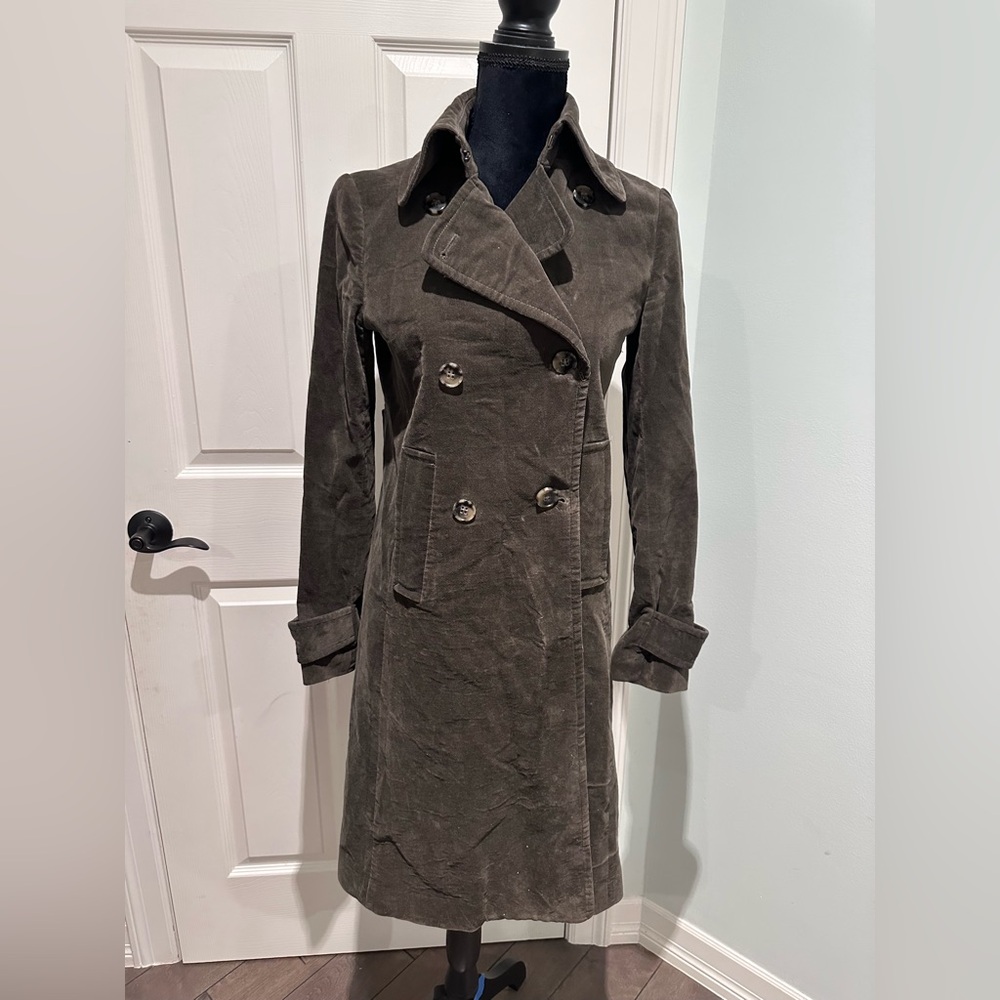Theory Velvet Trench coat- size P